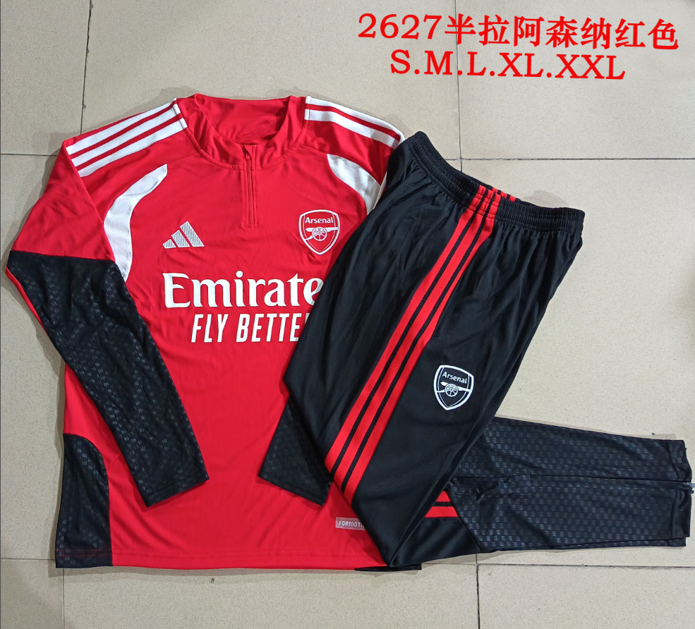26/27 Half Pull  Arsenal Red Tracksuit