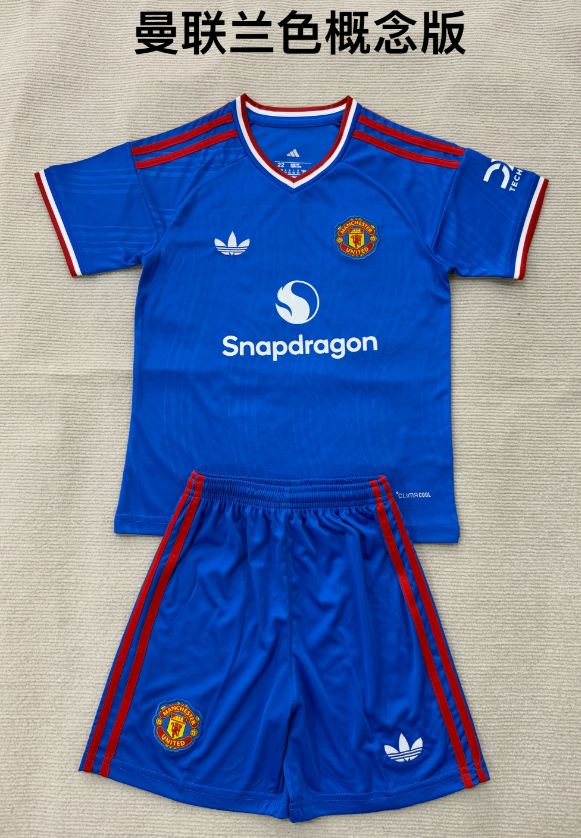 kids Kits 26/27 Manchester United blue concept edition