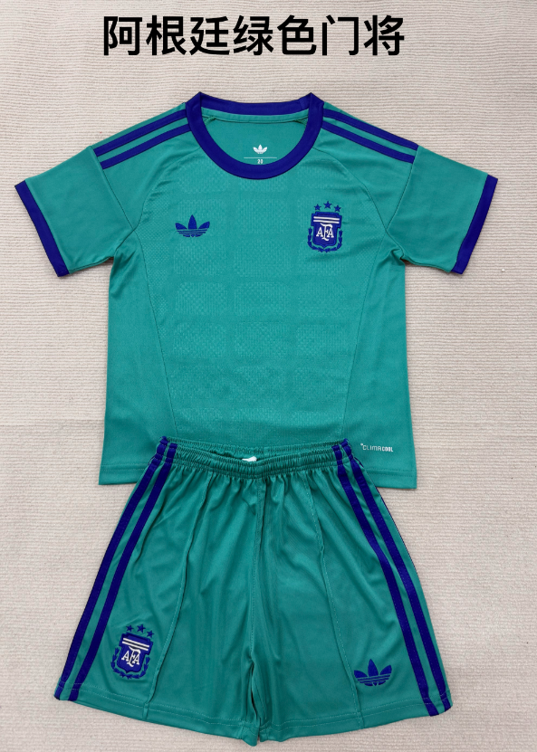 kids Kits 26/27 Argentine Green Goalkeeper