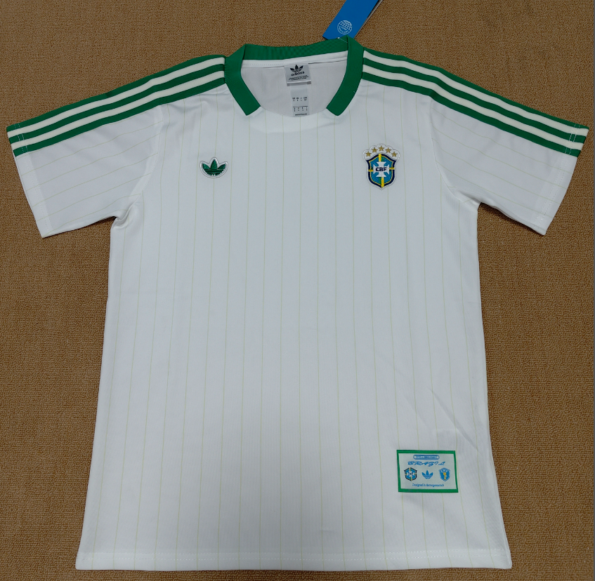 Fans Version 26/27 Brazilian New retro embroidered white 