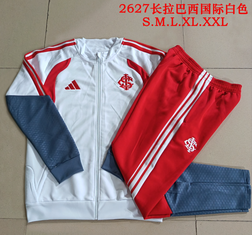 26/27 Long Pull Brazil International White Jackets sets