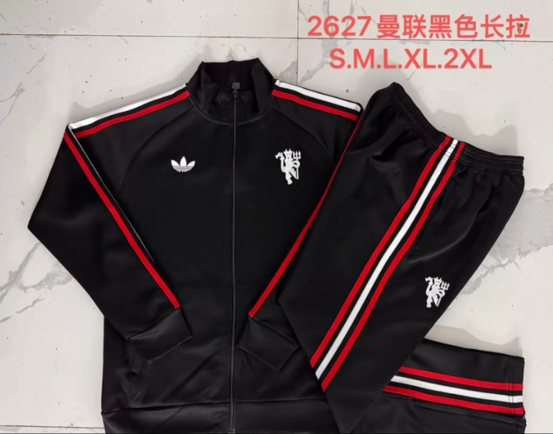 26/27 Long Pull Manchester United Black Jackets sets