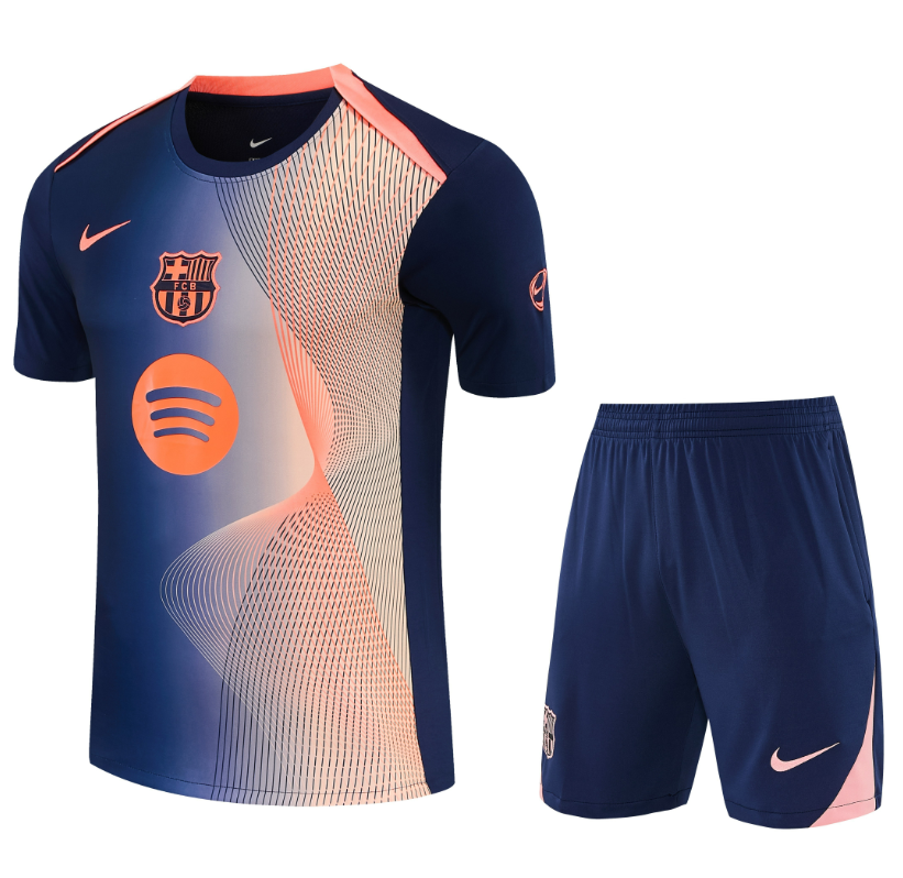 26 Adults Barcelona Orange/Pearl Blue Training Kits