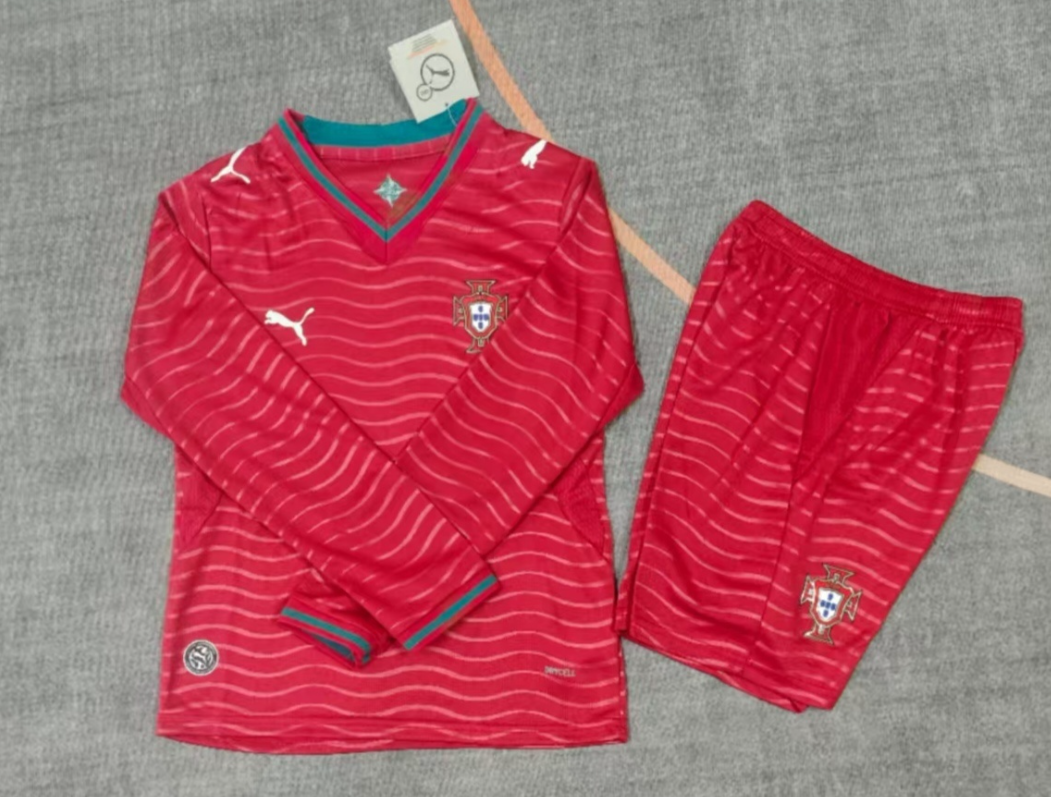 kids Kits 26/27 Portugal home long sleeve