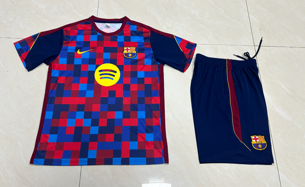 26/27 Kids Barcelona Red and Blue [Camouflage Style] Training Kits