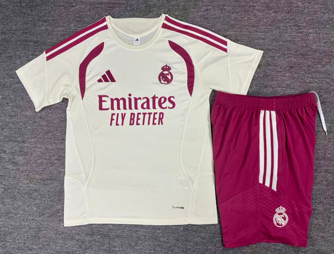 26/27 Kids Real Madrid beige Training Kits