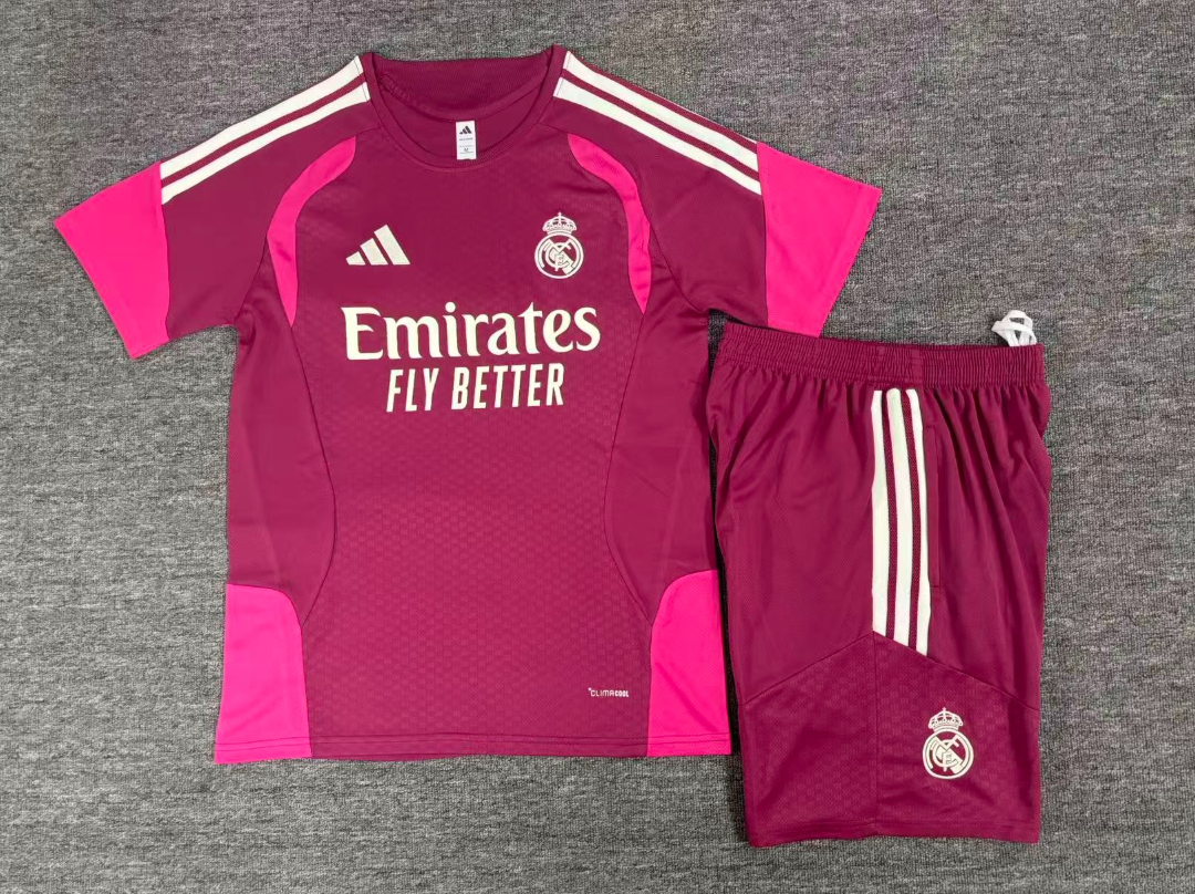 26/27 Adults Real Madrid Rose Red Training Kits